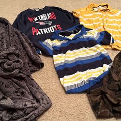 14/16 Boys Robes  Nautica Shirt Patriot Long Sleeve Like New   