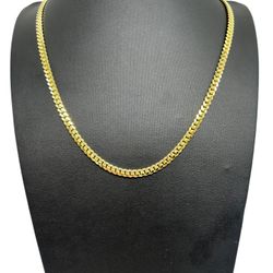 Real 14kt Yellow Gold Plated Sterling Silver 5mm 24”