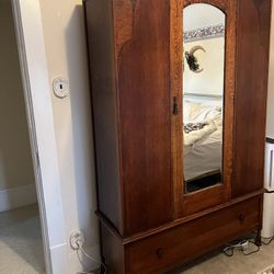 Armoire, Closet, Dresser, Mirror. 