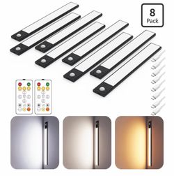 12" Ultra-Thin Under Cabinet Lighting Cordless, Aluminum Alloy Under Counter Lights for Kitchen