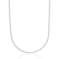 Micro tennis chain in white gold- 20in length