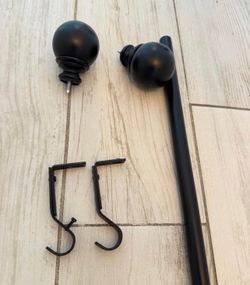 Black curtain rod