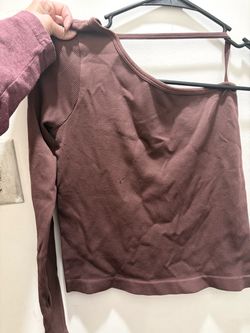 Brown Ribbed Crop Tank Top