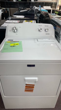 Maytag 7-cu ft Vented Electric Dryer in white- 1 year warranty