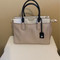 Kate Spade Tan&white Clean Inside