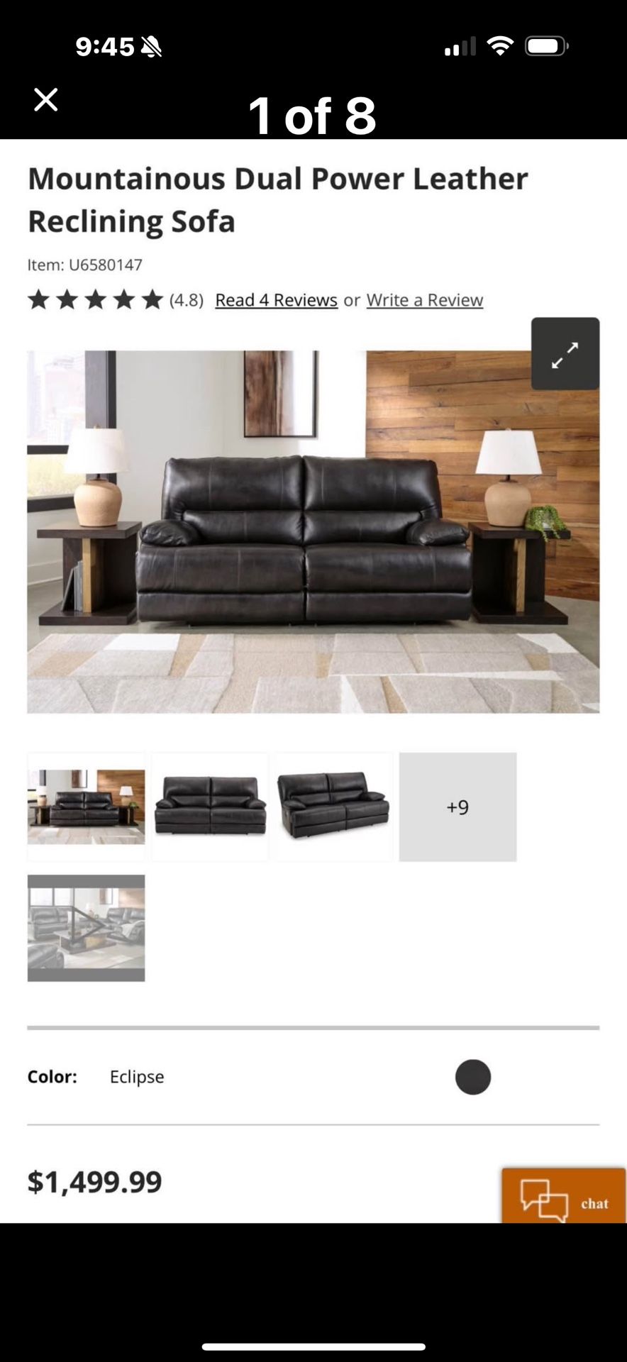 New Oversized Recliner And Couch