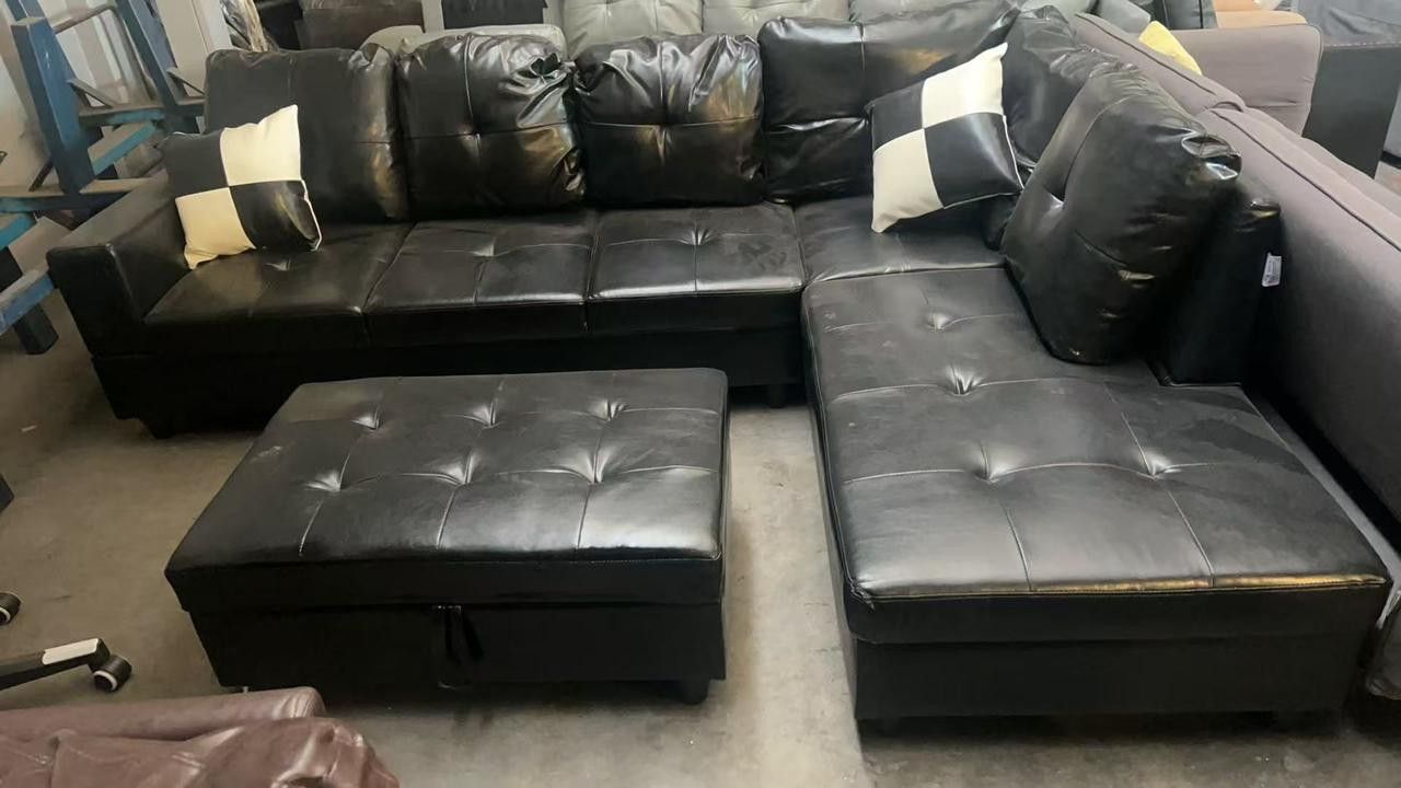 BRAND NEW SECTIONAL SOFA COUCH SET WITH OTTOMAN INCLUDED
