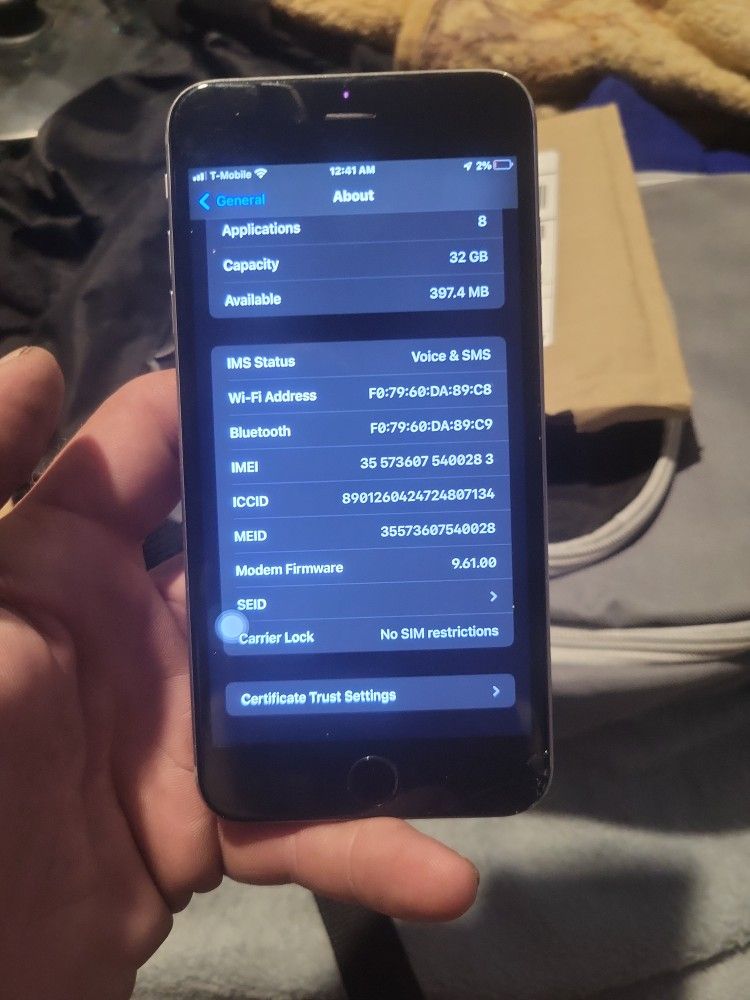 Iphone 6s Plus UNLOCKED 32 Gb OtterBox