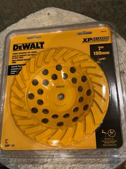 Dewalt Grinding Wheel, Diamond Cup, 7-Inch (DW4773T) - New Sealed