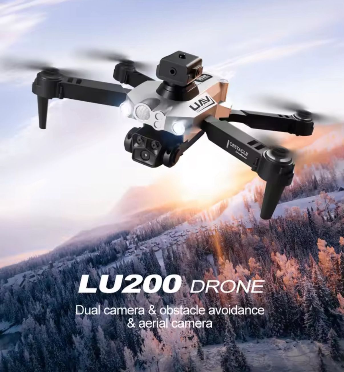 LU200 Drone 8K Professional HD Aerial Photography Triple-Camera WIFI Omnidirectional Obstacle Avoidance