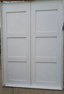 White 3-Panel Double Door Set