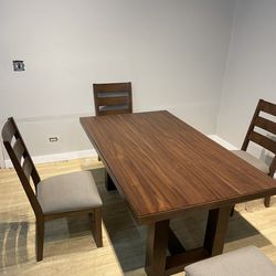 Kitchen Dining Room Table Set with Four Chairs