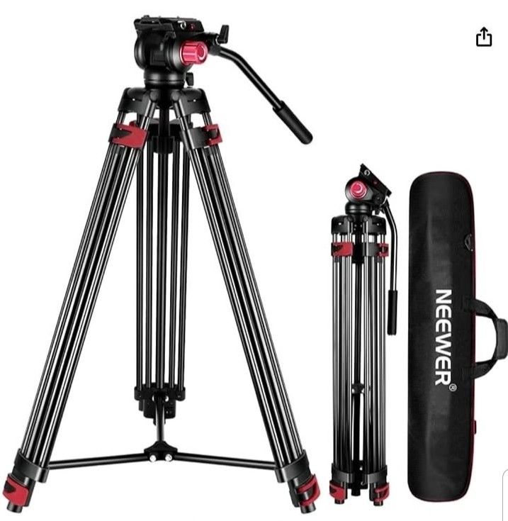 79"/200cm Video Tripod, Heavy Duty Aluminum Alloy Camera Tripod Stand with 360°