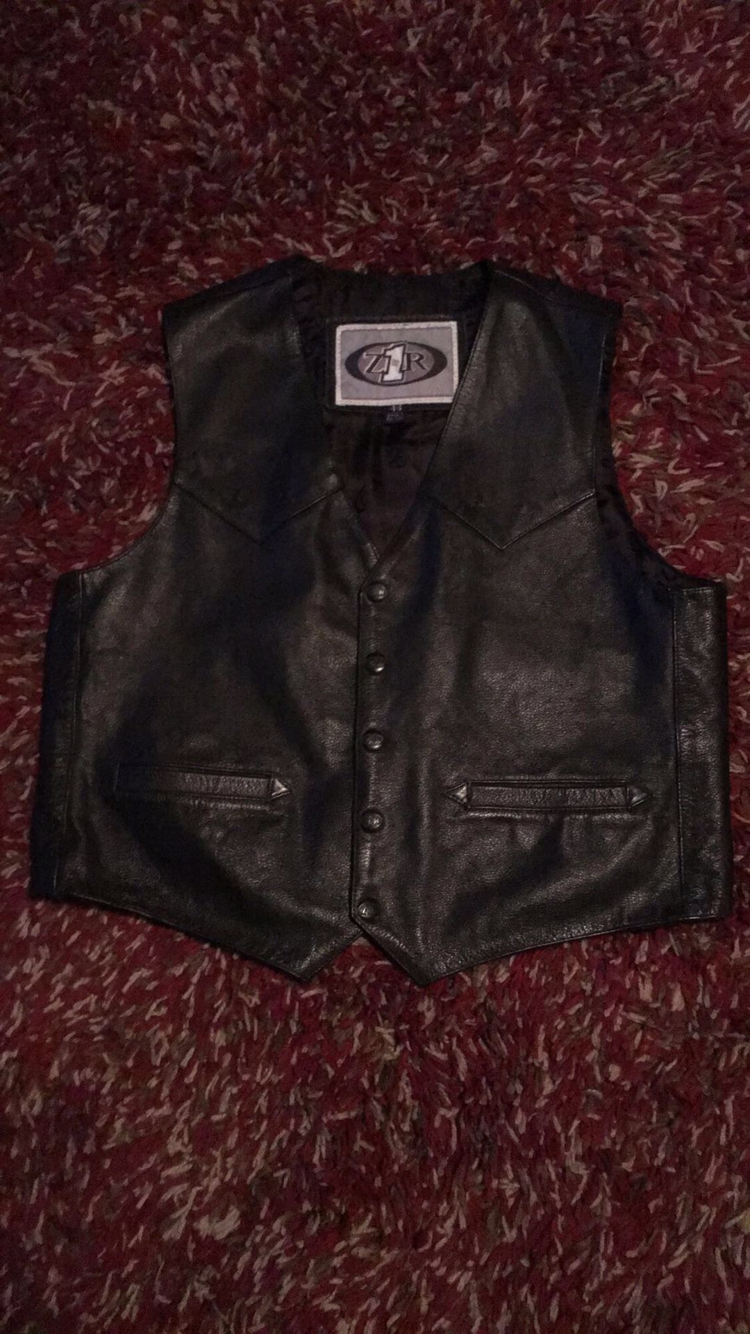 Motorcycle leather vest