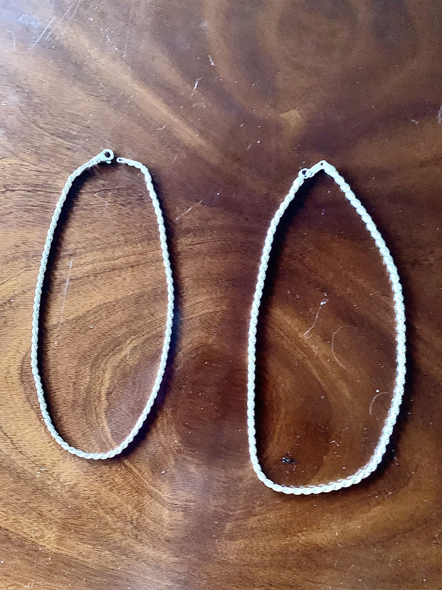 Solid 9.25 Sterling Silver Chains