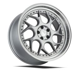 18x8.5 AodHan DS01 Silver Machined Lip w/Chrome Rivets Wheels
