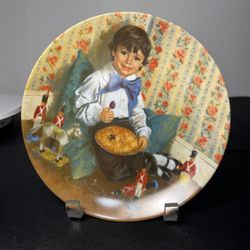 RECO International 1984 4th Issue Mother Goose Plate Little Jack Horner, 8.5”