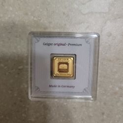 Geiger Original Square 2.5 Grams 999.9 Gold Bar 