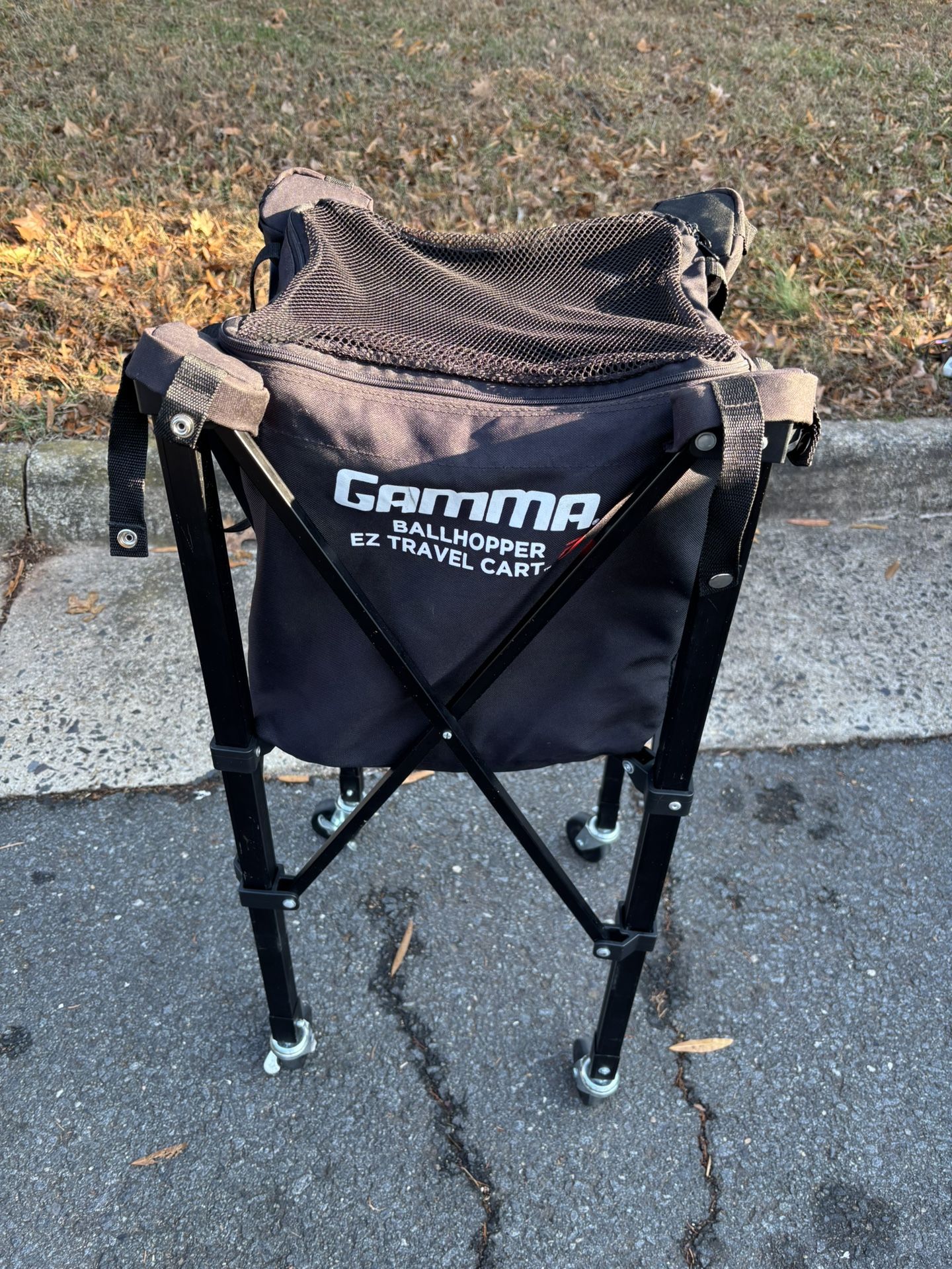 Gamma Ballhopper EZ Travel Cart + Bag. Loaded With Tennis Balls