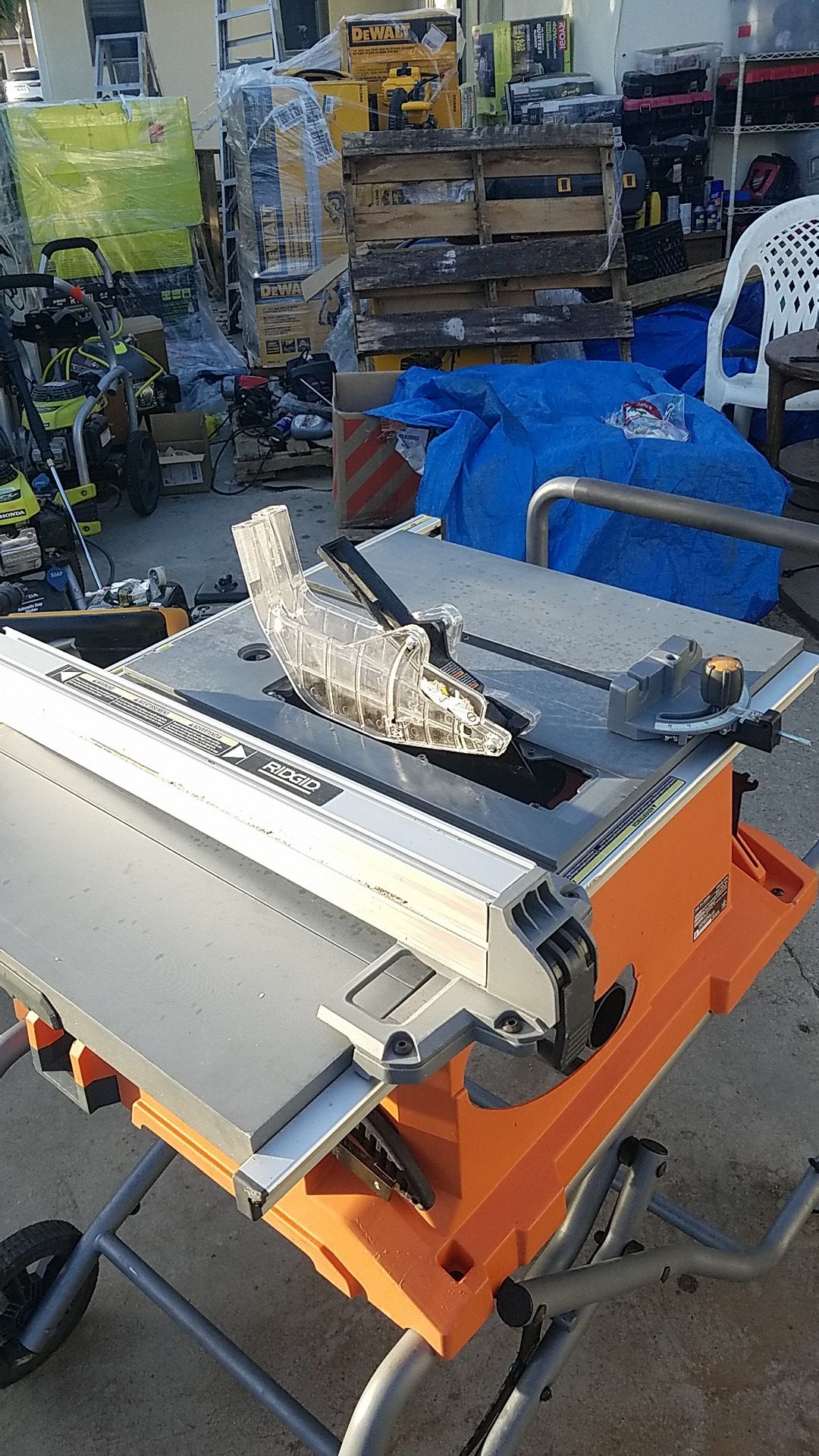 Ridgid 10inch table saw model r4513 missing minor parts look at the