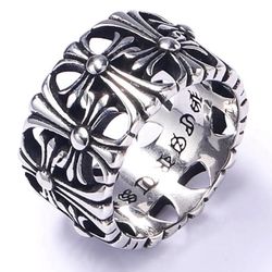 Chrome Hearts Cemetery 5/8” Thick Cross Stainless Steel Ring Sizes 9, 10 & 11
