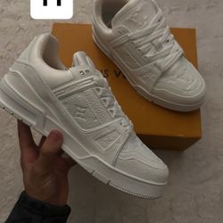 Fully White LV Trainers 