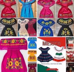 Girls Mexican Dresses - Variedad de Vestidos Méxicanos Para Niñas