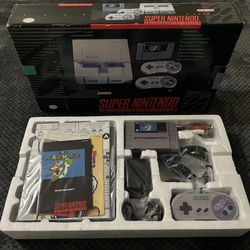 SNES SUPER NINTENDO CONSOLE SYSTEM SET- ORIGINAL RELEASE VERSION! SUPER CLEAN!!! 
