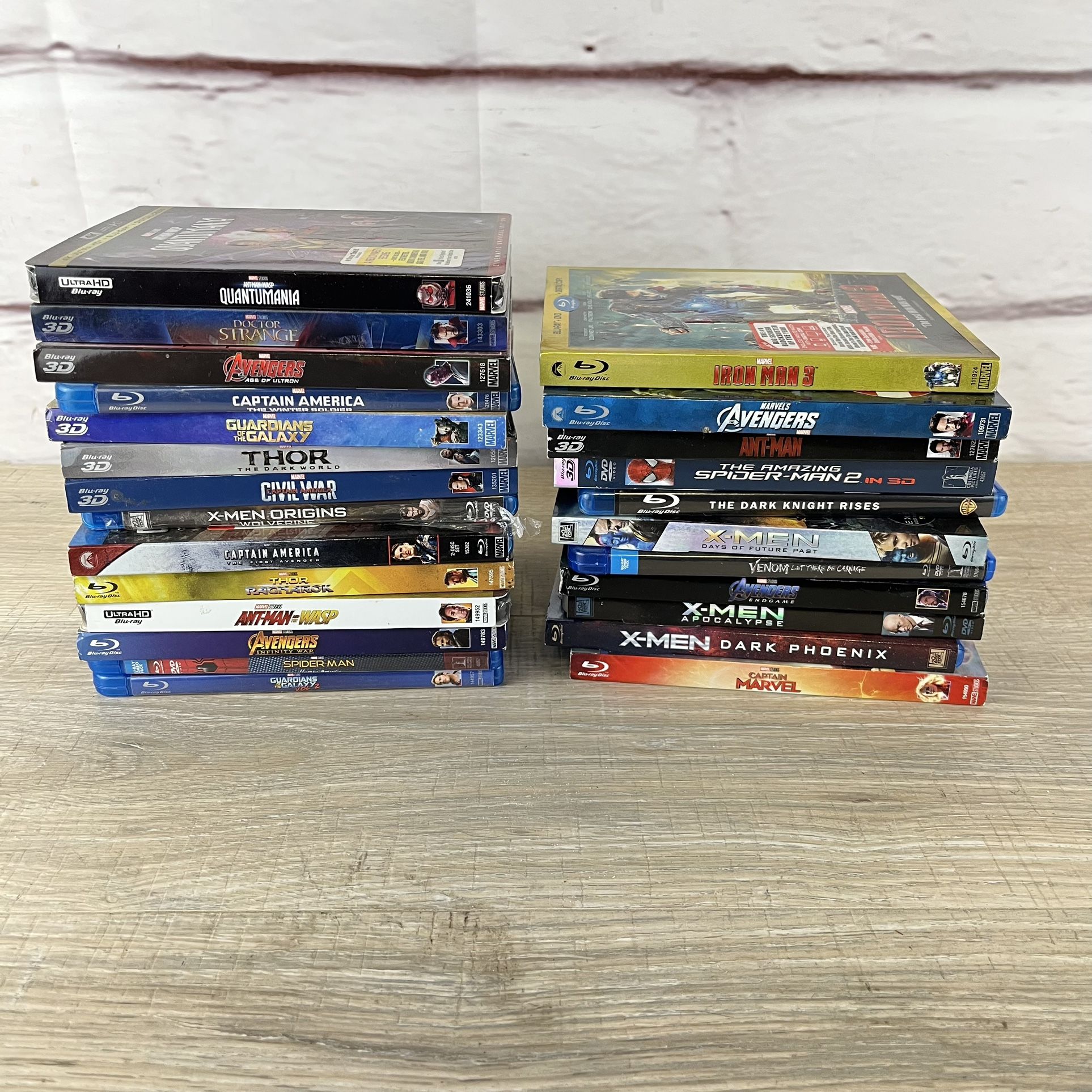Superhero Blue-Ray Disc Lot 25pc