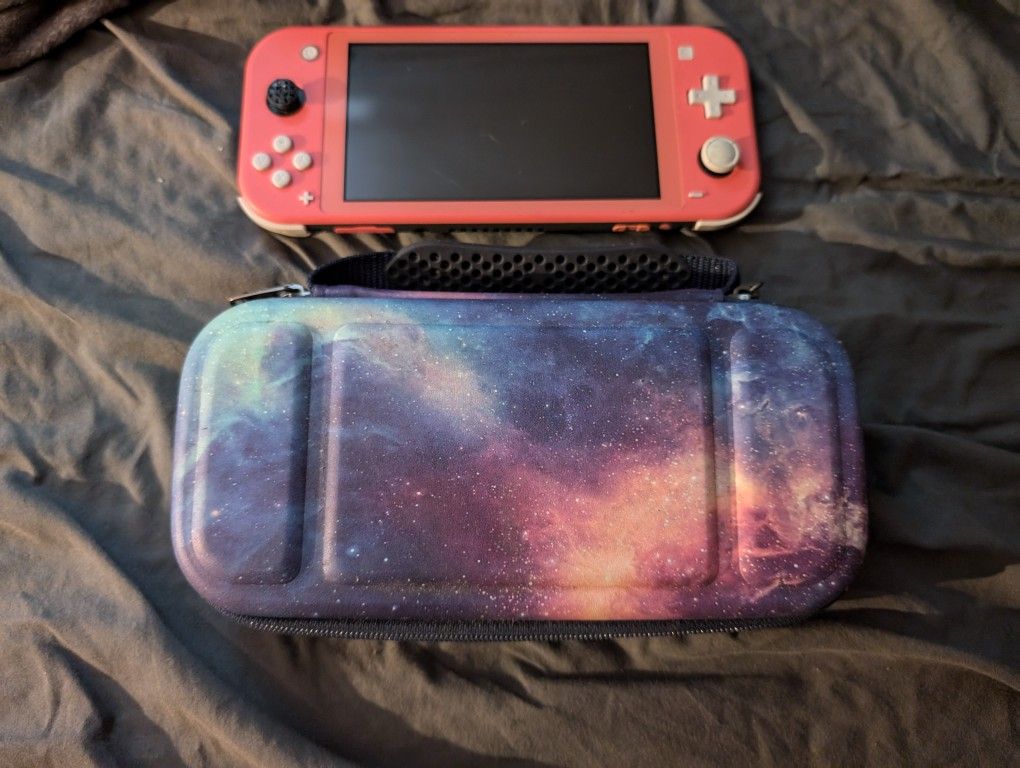 Nintendo Switch With Case And 4 Games 