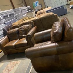 Leather Sofa Set