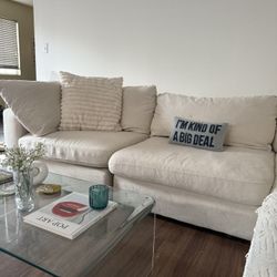 Large Beige/White Couch