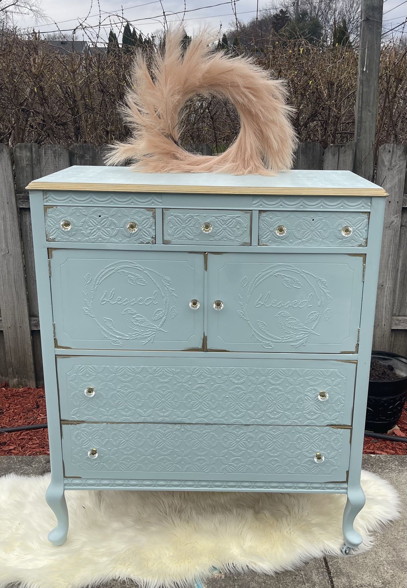 Vintage 7 drawers solid wood