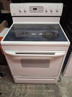 Kenmore White Glass top Stove WORKING PERFECT, VERY CLEAN