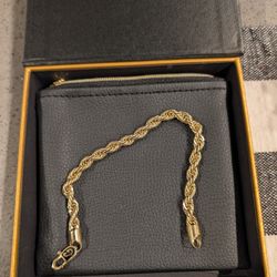 18k Gold Plated Rope Bracelet 
