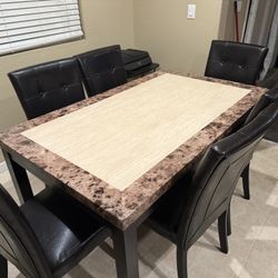 Dining Room Table W/ 6 Chairs 
