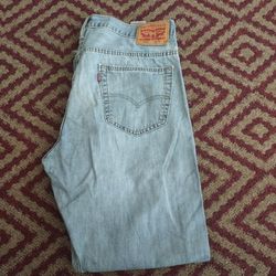 Old Levi Work Jeans Size 36w X 32L Light Blue