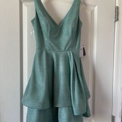 Sparkly Light Teal Dress 