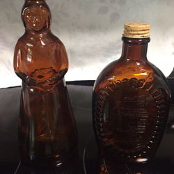 Mrs. Butterworth Syrup Bottle & 1776 Log Cabin Syrup Bottle