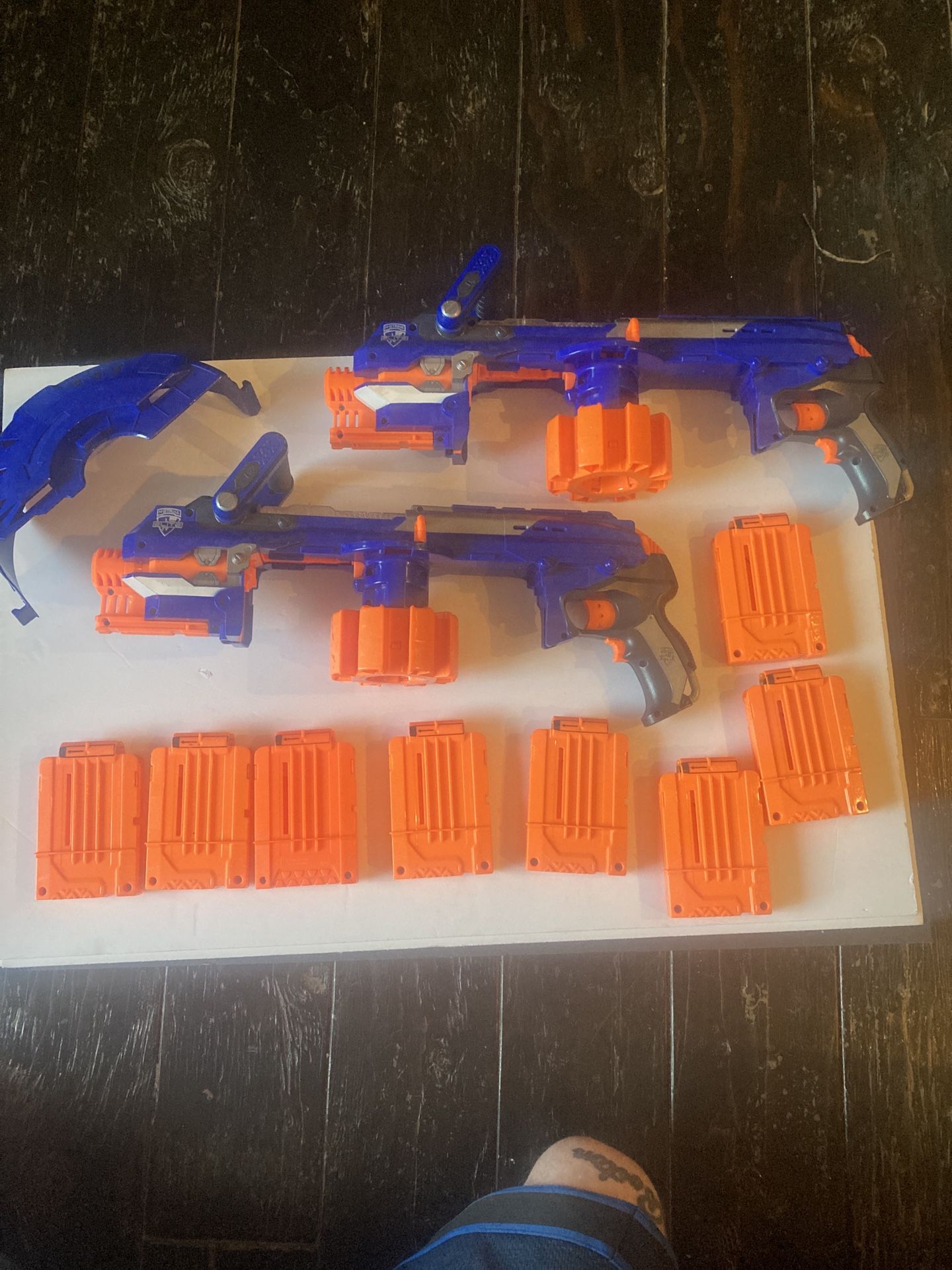2 Nerf Hail Storm Guns With Magazines