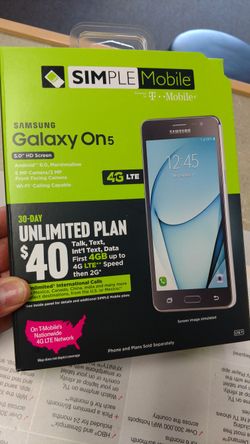 BRAND NEW SAMSUNG GALAXY ON5 SIMPLE MOBILE