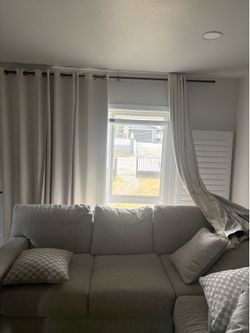 Curtains and rod