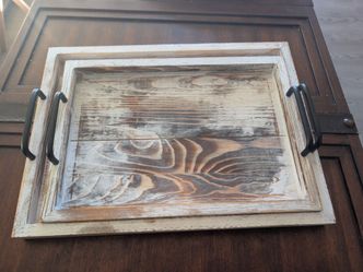 Wood Tray Set