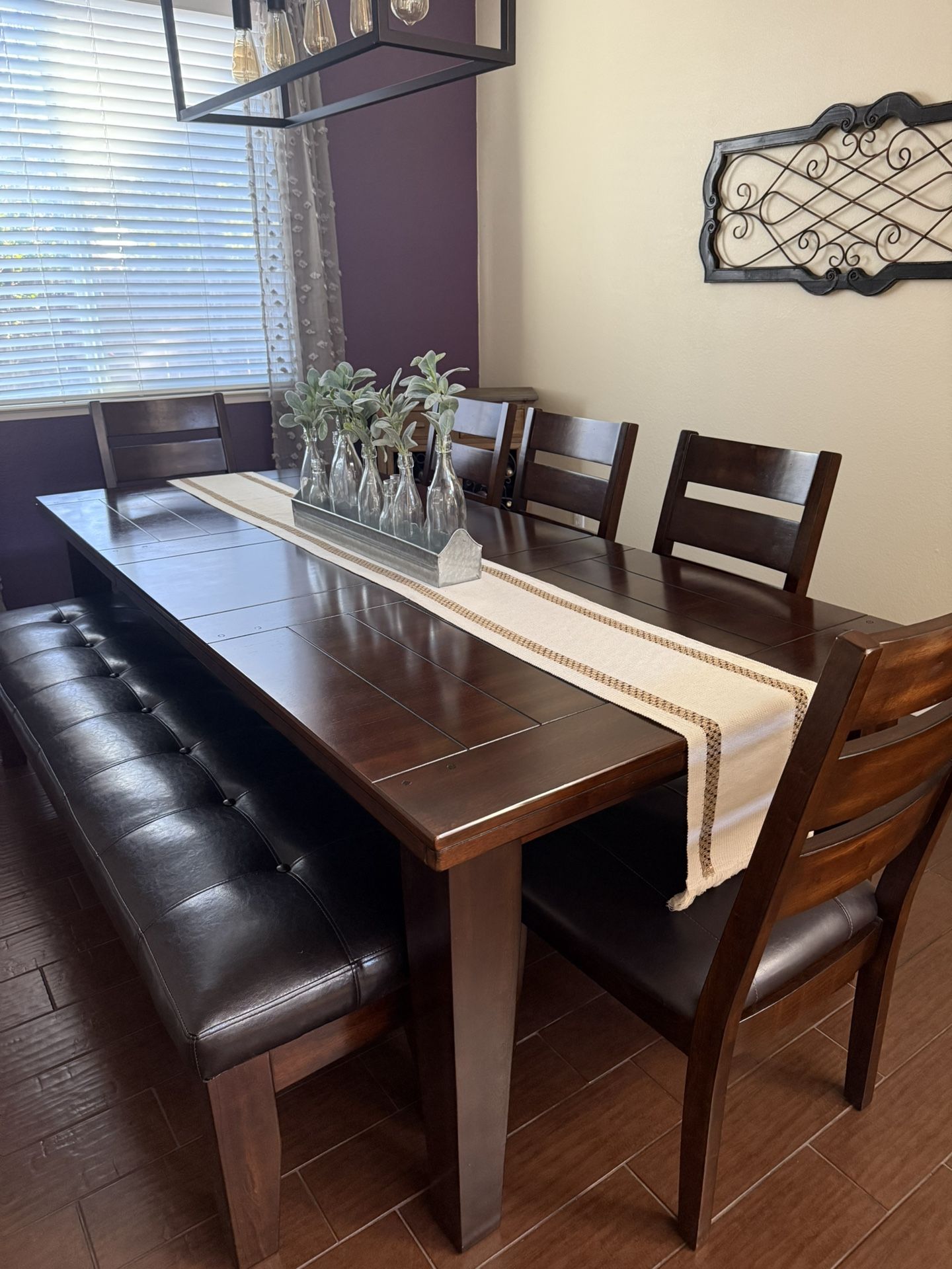 Dining Table With Chairs/Bench 