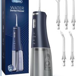 Water Dental Flosser Pick for Teeth 300ML Portable Oral Irrigator Rechargeable Travel Irrigation Cleaner Cordless Electric Flossing Machine for Teeth 