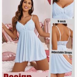 Avidlove Women Nightgown Sexy Sleepwear Lace Chemise 
