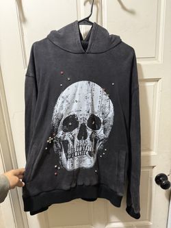 Lifted anchors LARGE skull and rhinestone NEW w/ tags