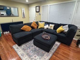 Large sectional sofa with ottoman