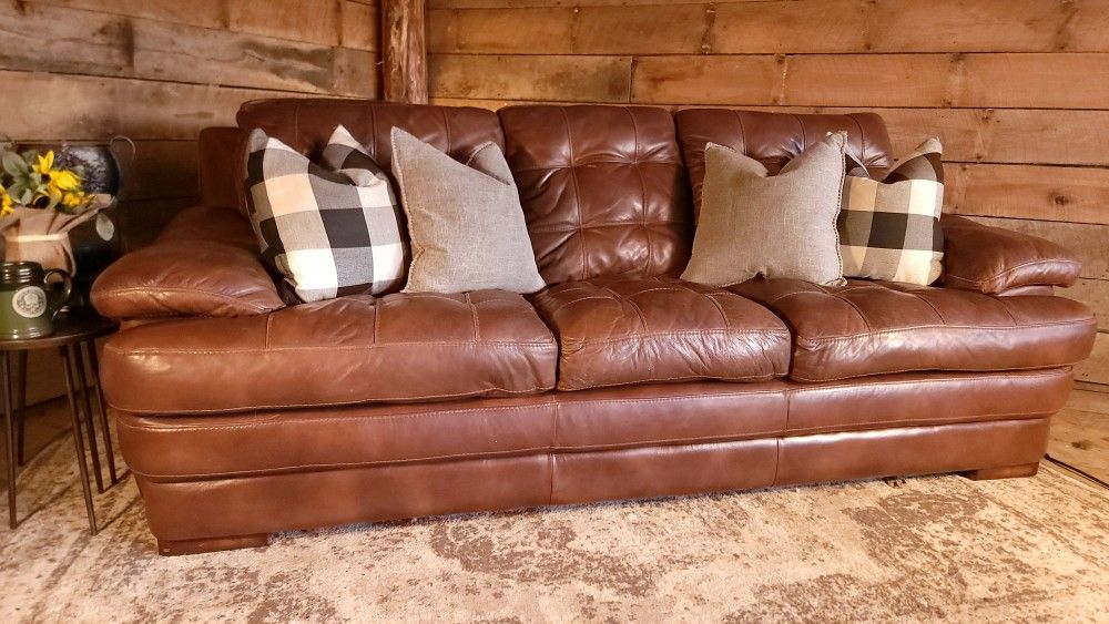 Flexsteel Genuine Leather Sofa