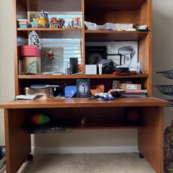 Wood Study Desk With Wheels 
